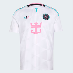White, Pink & Cyan Performance Football Jersey – Premium Custom Soccer Shirt (Messi)