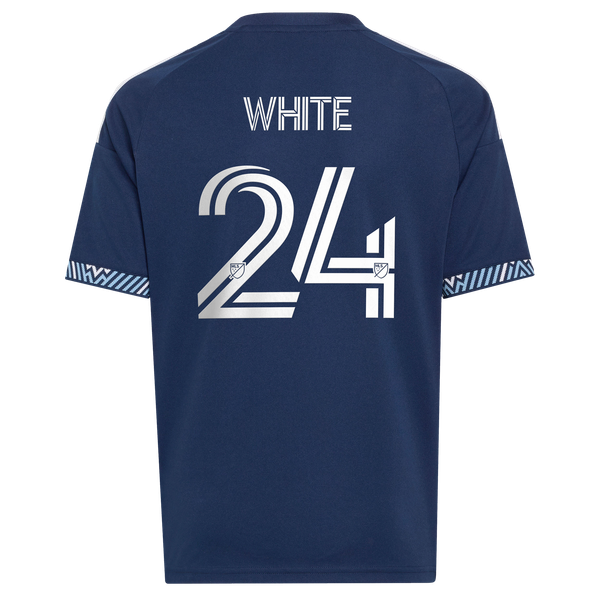 Adidas Brian White Vancouver Whitecaps FC Youth Coastal Replica Jersey