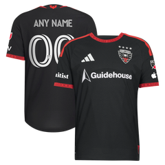 adidas D.C. United 2026 Black-and-Red Authentic Custom Jersey