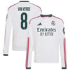 adidas Federico Valverde Real Madrid Youth Home Replica Long Sleeve Jersey