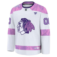 Fanatics Chicago Blackhawks Hockey Fights Cancer Custom Practice Jersey