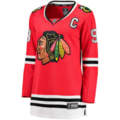 Connor Bedard Chicago Blackhawks Women's Home Captain Patch Breakaway Jersey