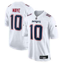 Nike Drake Maye New England Patriots Game Jersey