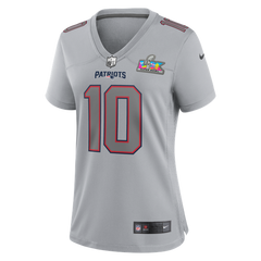 Drake Maye New England Patriots Nike Women's Super Bowl LX Patch Atmosphere Fashion Game Jersey