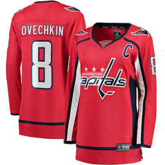 Fanatics Alexander Ovechkin Washington Capitals Women's Captain Patch Home Breakaway Jersey