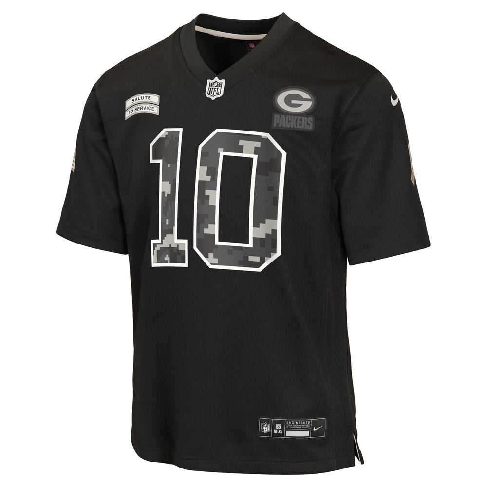 Nike Jordan Love Green Bay Packers Youth Salute to Service Game Jersey