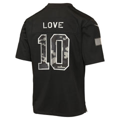 Nike Jordan Love Green Bay Packers Youth Salute to Service Game Jersey