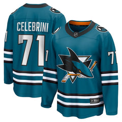Fanatics Macklin Celebrini San Jose Sharks Home Breakaway Jersey