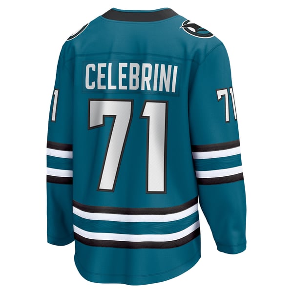 Fanatics Macklin Celebrini San Jose Sharks Home Breakaway Jersey