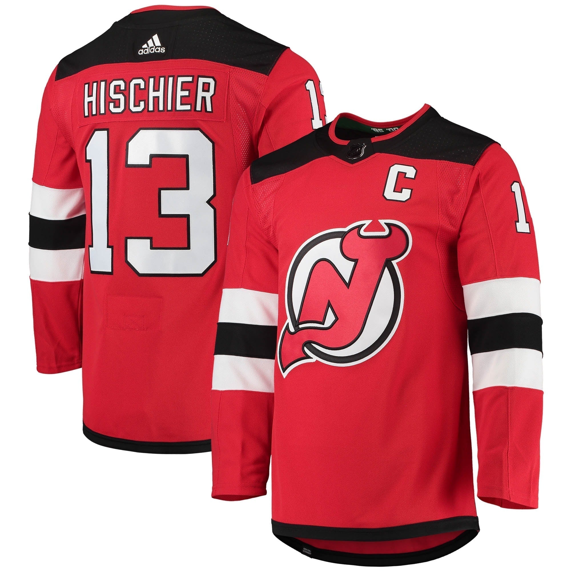 Nico Hischier New Jersey Devils adidas Home Primegreen Authentic Player Jersey - Red adidas