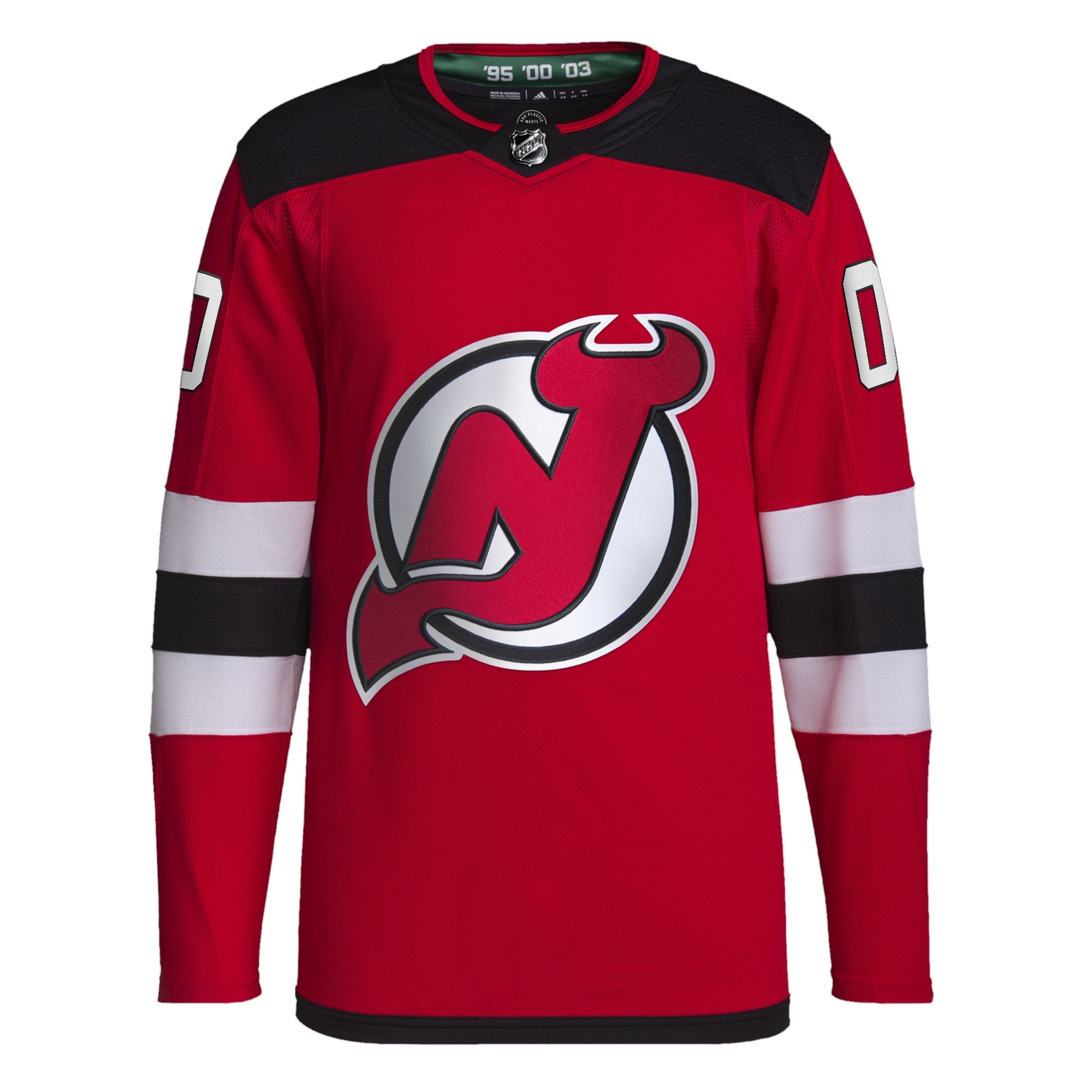 New Jersey Devils adidas Home Primegreen Authentic Custom Jersey - Red adidas