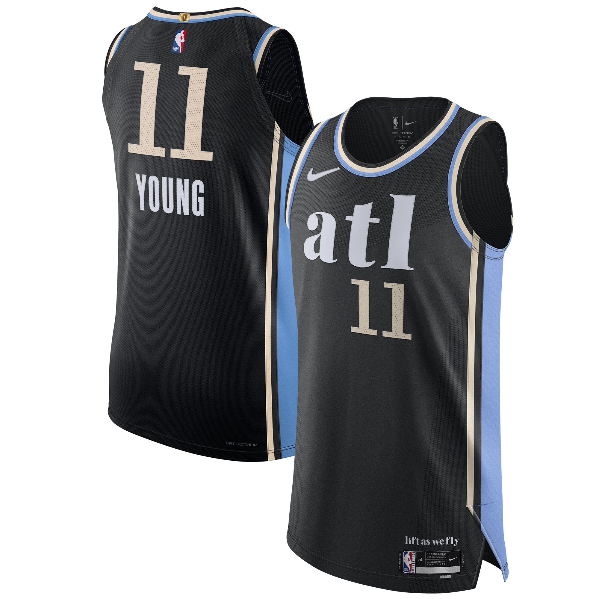 Nike Trae Young Atlanta Hawks Authentic Jersey - City Edition - Black Nike