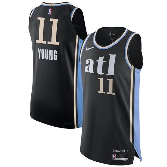 Nike Trae Young Atlanta Hawks Authentic Jersey - City Edition - Black Nike