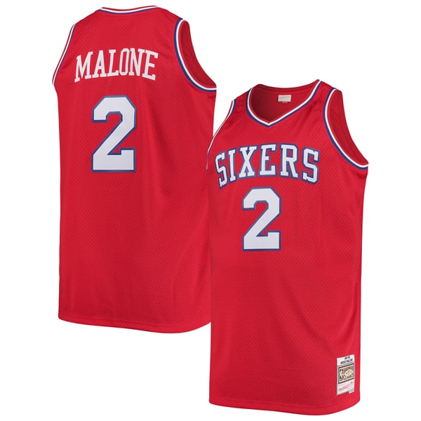 Mitchell & Ness Moses Malone Philadelphia 76ers Big & Tall Swingman Jersey