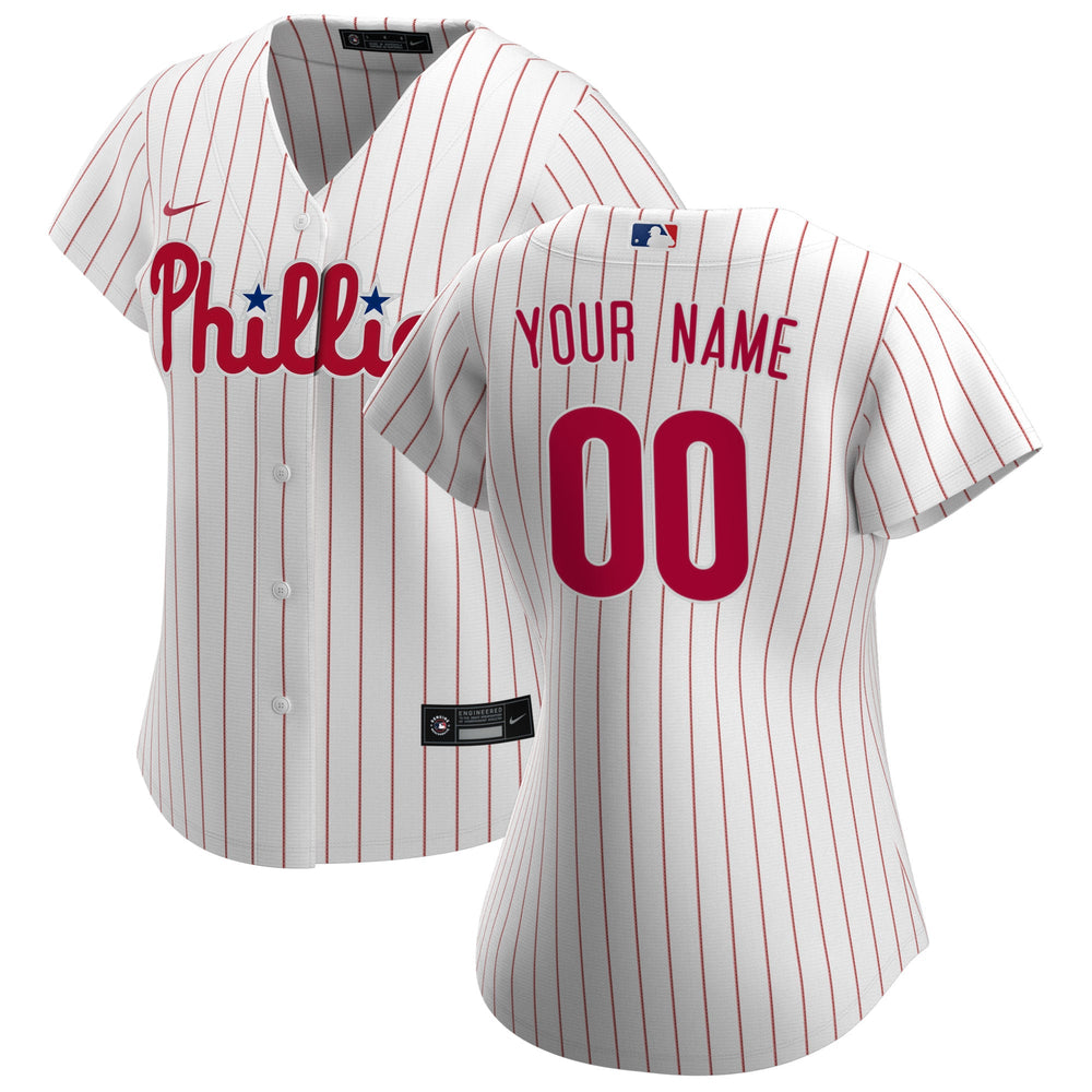 Nike Philadelphia Phillies Home Replica Custom Women's Jersey