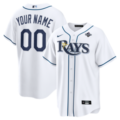 Nike Tampa Bay Rays 2026 World Series Patch Home Replica Custom Jersey