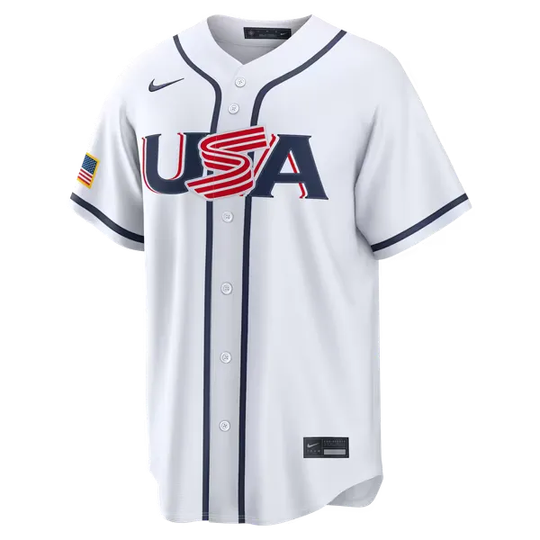 USA Baseball White Stadium Jersey (Ernie Clement)
