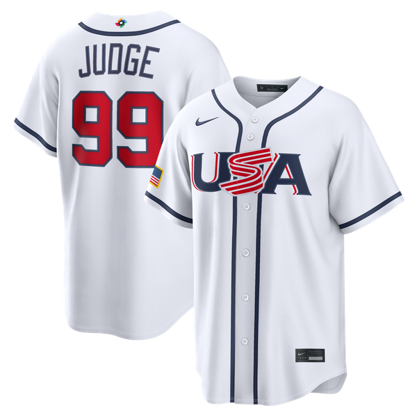 USA Baseball White 2026 World Baseball Classic Home Stadium Jersey (Aaron Judge)