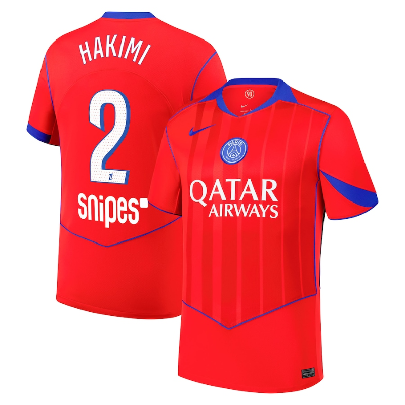 Achraf Hakimi Paris Saint-Germain 2025/26 Third Match Player Jersey - Red Nike