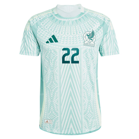 Adidas Hirving Lozano Mexico National Team Green 2024 Away Authentic Player Jersey - Adidas