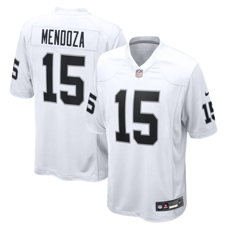 Men's White & Silver American Football Jersey (Las Vegas Raiders)