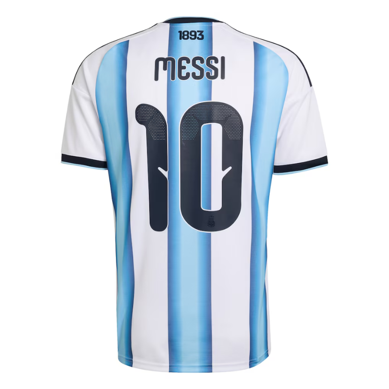 Argentina Style Light Blue & White Striped Soccer Jersey (Messi)