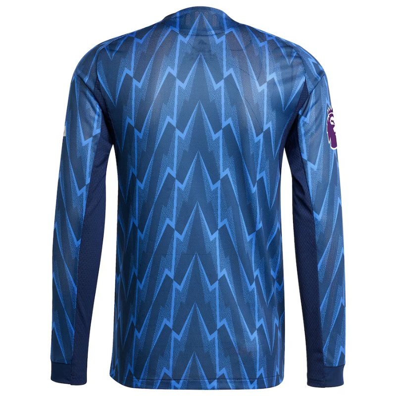Arsenal adidas 2025/26 Away Authentic Long Sleeve Jersey with Patch - Blue Adidas