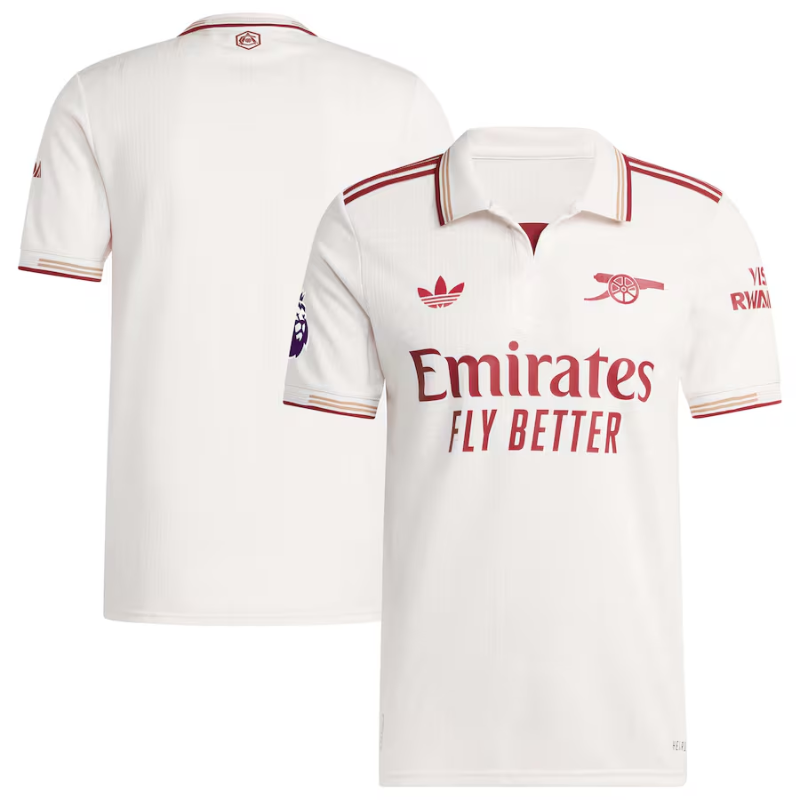 Arsenal adidas 2025/26 Third Custom Jersey - White Adidas