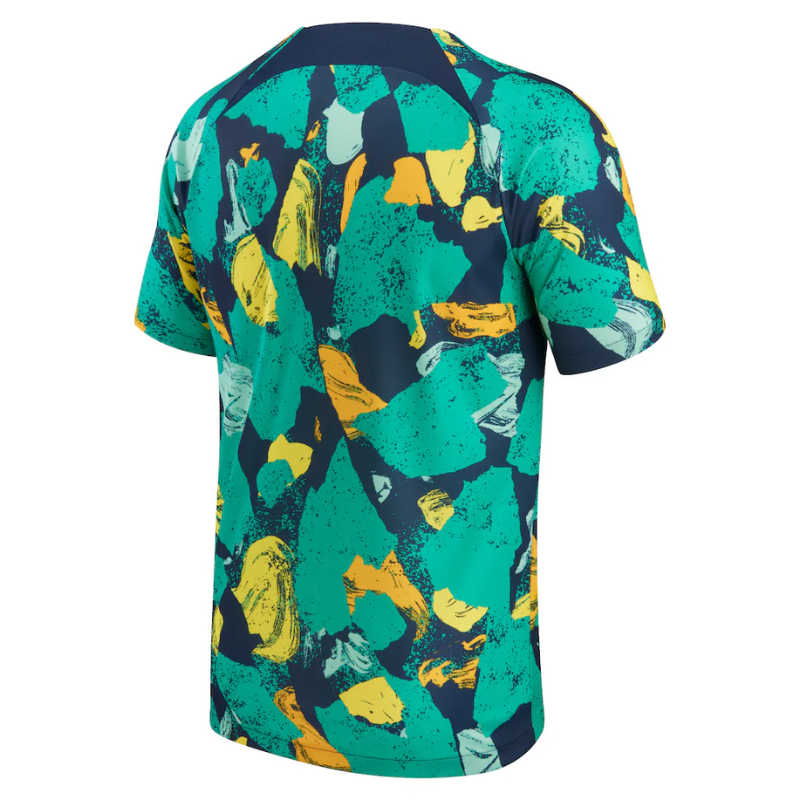 Australia National Team Nike 2022/23 Pre-Match Top - Green/Yellow