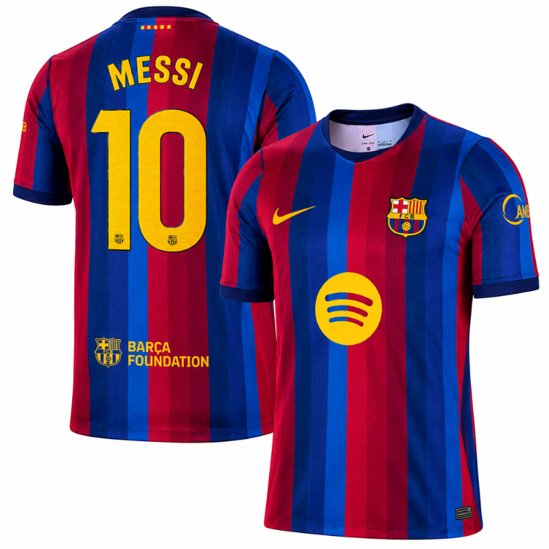 Barcelona Blue & Red Soccer Jersey (Messi 10)