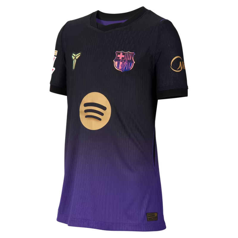 Barcelona Style Black & Purple Ombré Gold Accent Soccer Jersey (Pedri)
