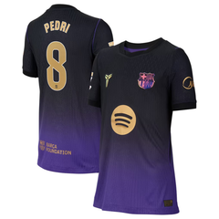 Barcelona Style Black & Purple Ombré Gold Accent Soccer Jersey (Pedri)