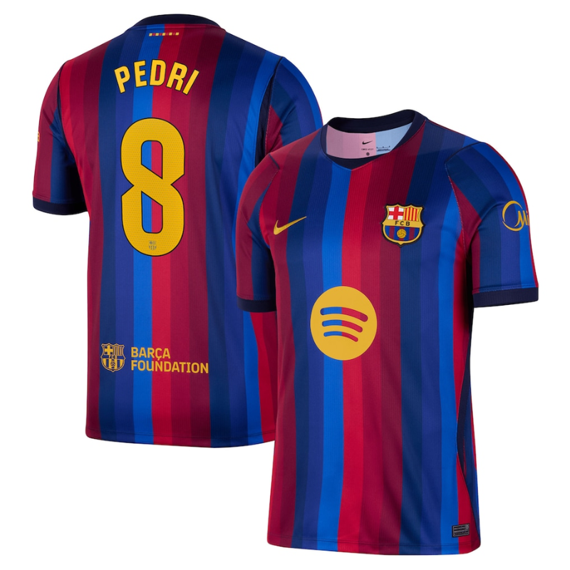 Barcelona Style Blue & Garnet Red Soccer Jersey (Pedri)
