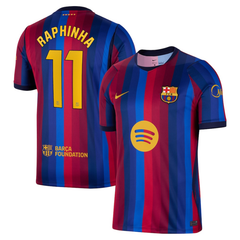Barcelona Style Blue & Garnet Red Soccer Jersey (Raphinha)