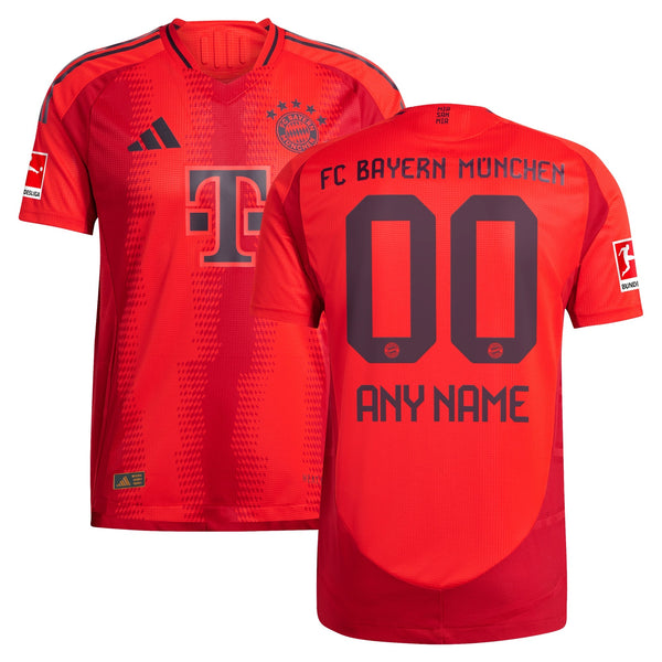 Bayern Munich adidas 2024/25 Home Authentic Custom Jersey - Red