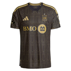 Black & Gold Geometric Performance Football Jersey – Premium Custom Soccer Shirt (Son Heung-Min LAFC)