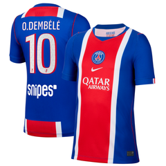 Blue, Red & White Soccer Jersey (Dembélé)
