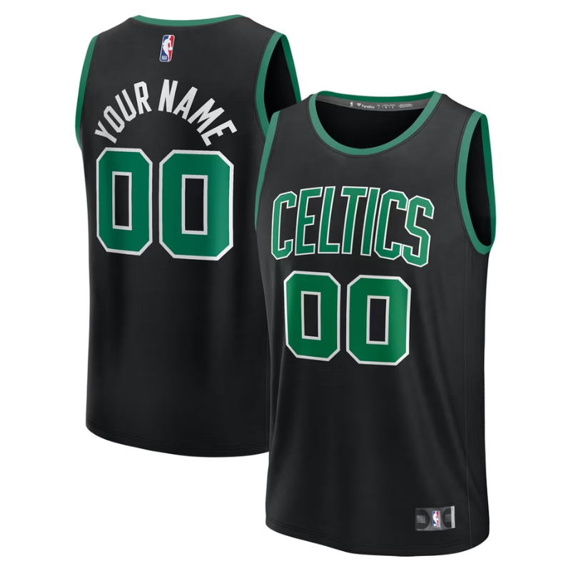 Boston Black & Green Basketball Jersey