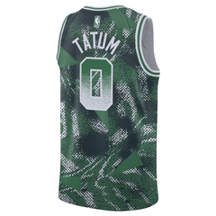 Boston Green Graphic Print Basketball Jersey