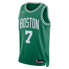 Boston Green & White Basketball Jersey (Brown)