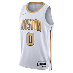 Boston White & Gold City Edition Basketball Jersey