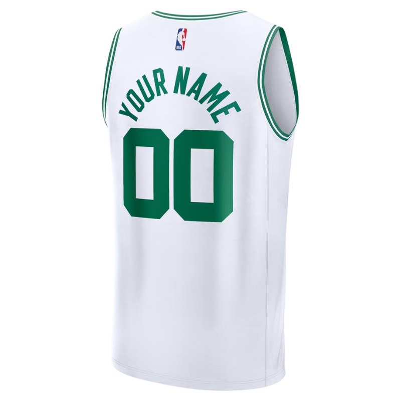 Boston White & Green Basketball Jersey
