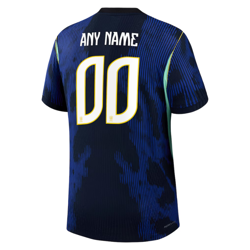 Brazil National Team Jordan Brand 2026 Away Match Custom Jersey - Blue