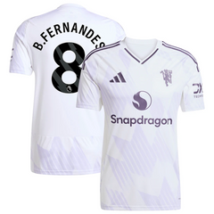 Bruno Fernandes Manchester United adidas 2025/26 Away Player Jersey - White Adidas