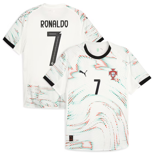 Cristiano Ronaldo Portugal National Team Puma 2025 Away Jersey - White