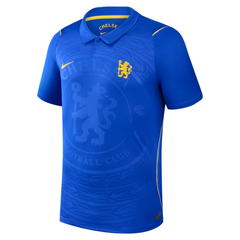 Chelsea Men's Premium Wavy Stripe Football Shirt – Slim Fit Pro-Style Matchday Performance Top
