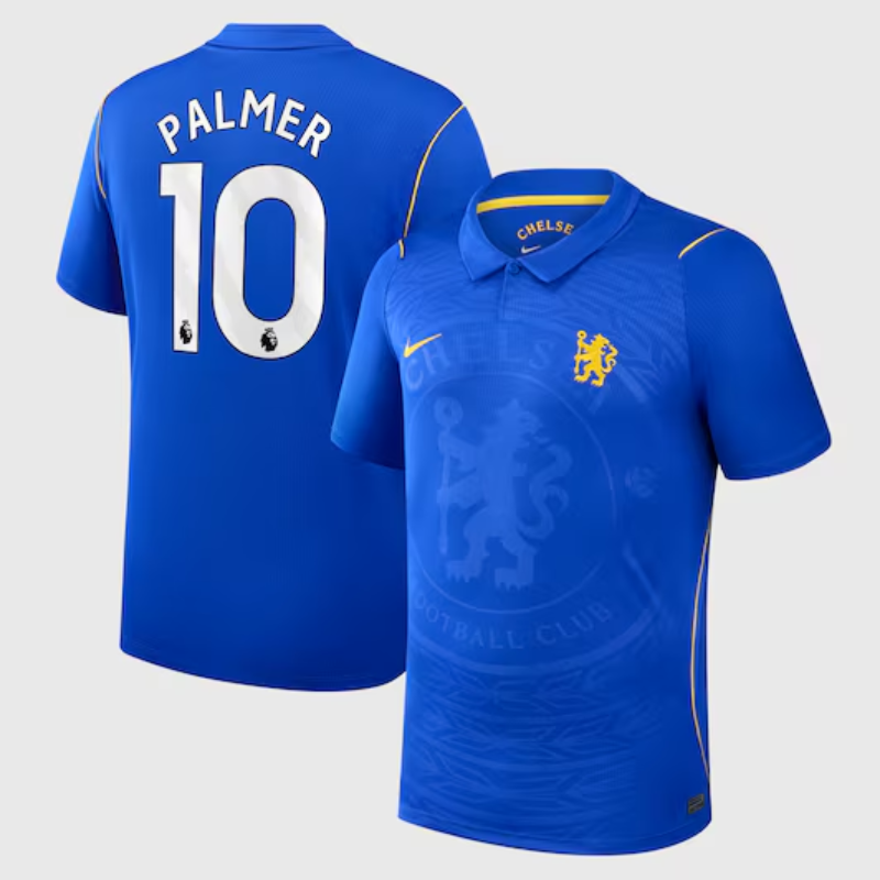 Chelsea Style Royal Blue & Gold Polo Soccer Jersey (Palmer)