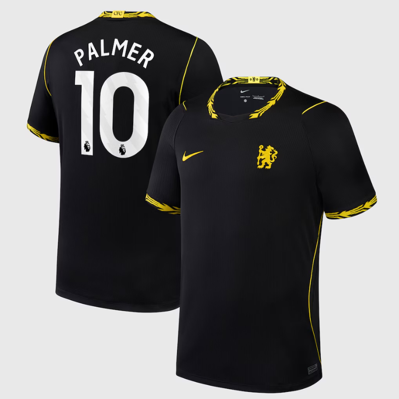 Chelsea Style Stealth Black & Gold Soccer Jersey (Palmer)