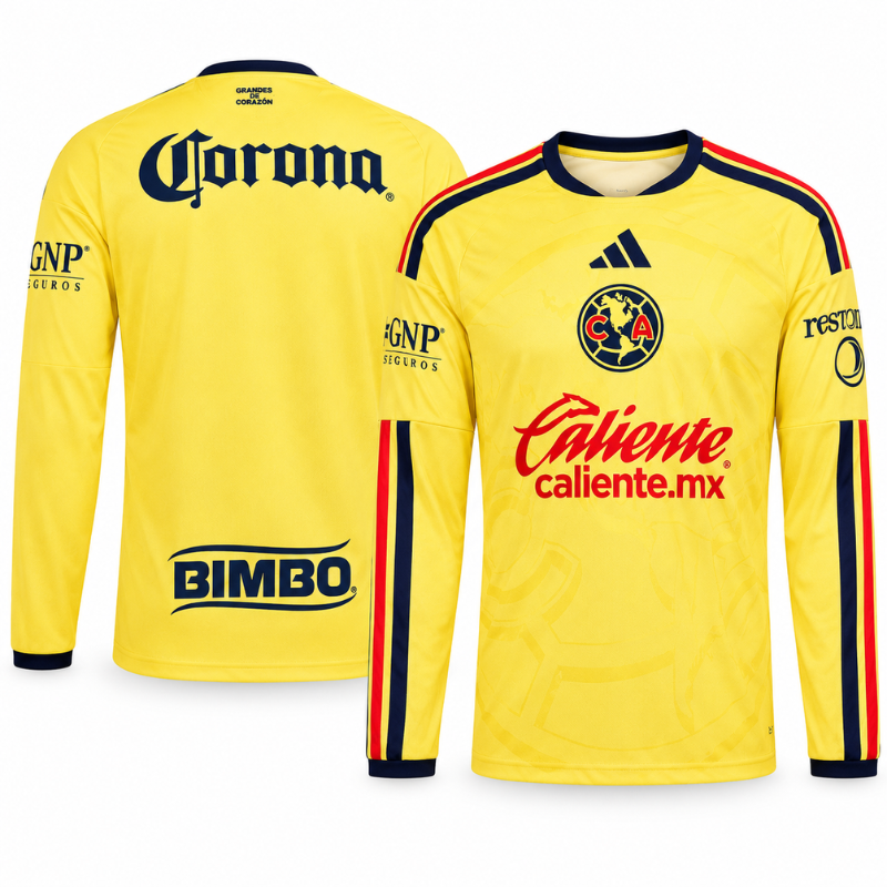 Club America 2026/27 Home Long Sleeve Jersey - Yellow