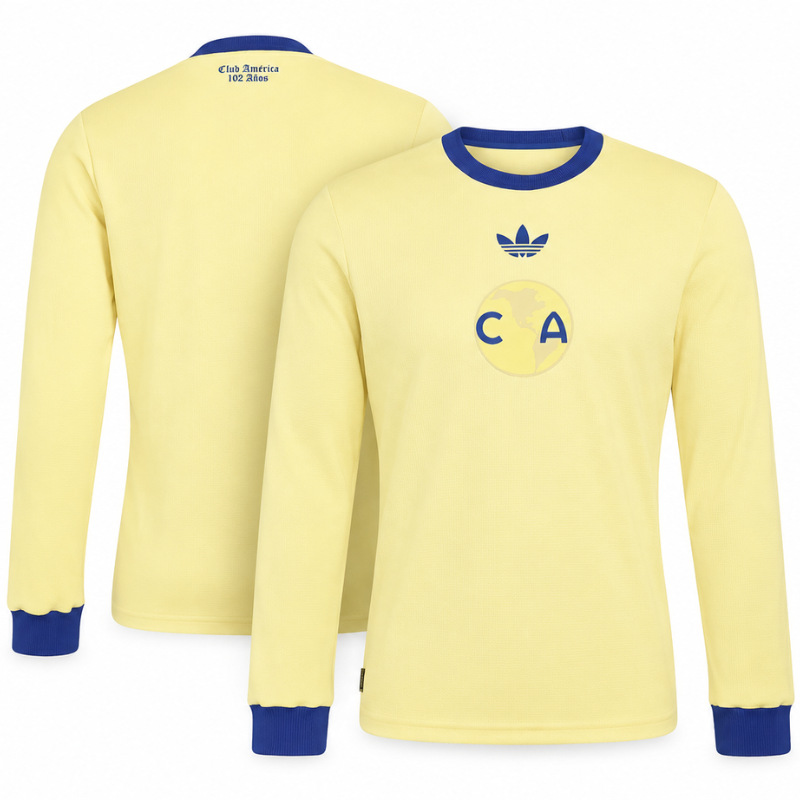 Club America 2026/27 110th Anniversary Long Sleeve Jersey - Yellow